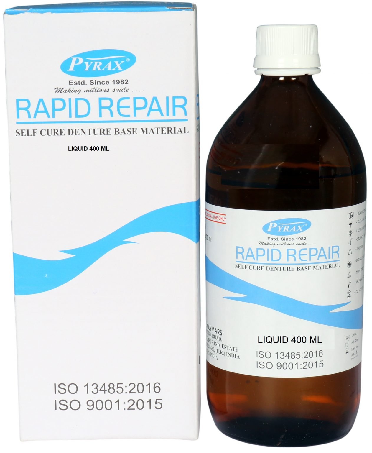PYRAX® Rapid Repair Liquid For Self Cure Denture Base Powder Pyrax