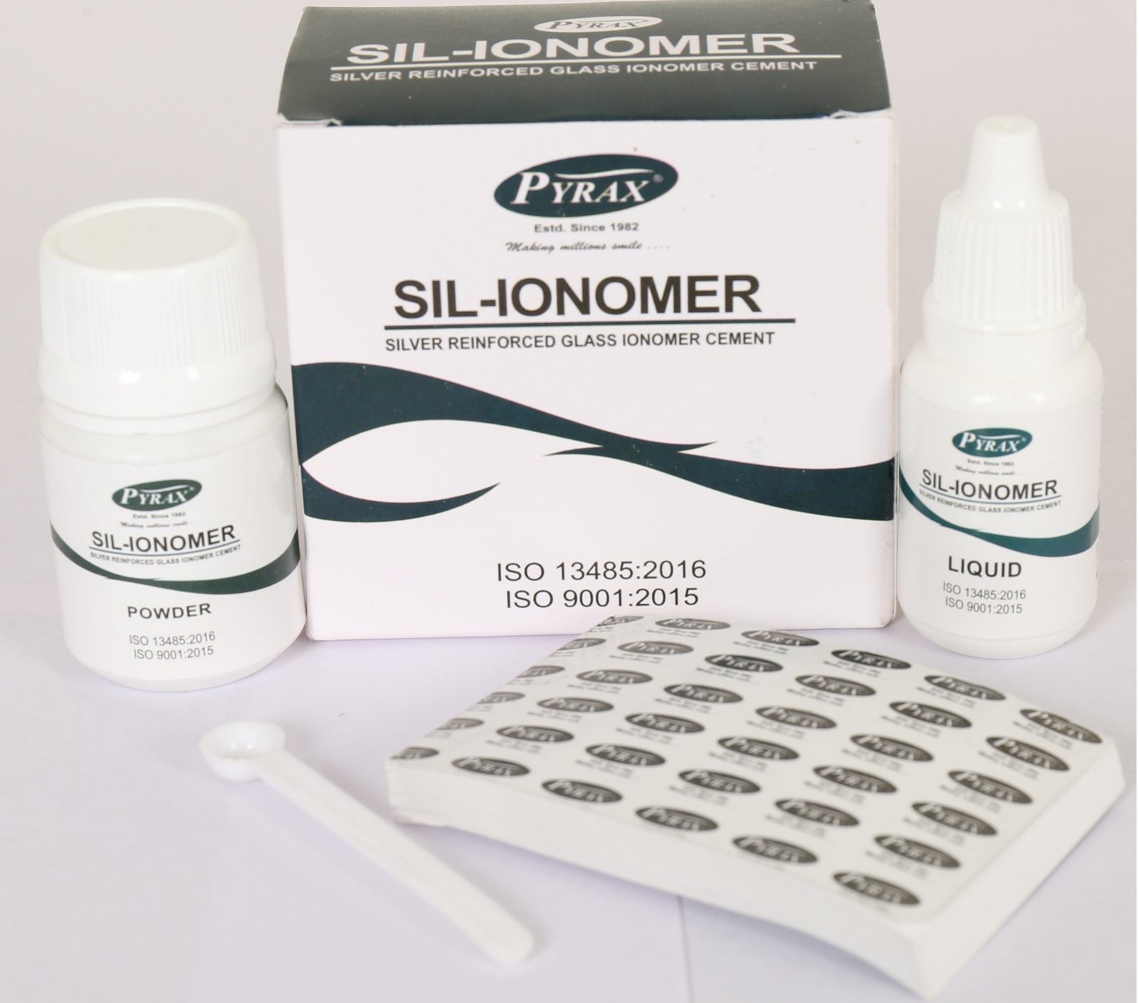 Pyrax SILIONOMER (Silver Reinforced Glass Ionomer Cement) Pyrax Polymars