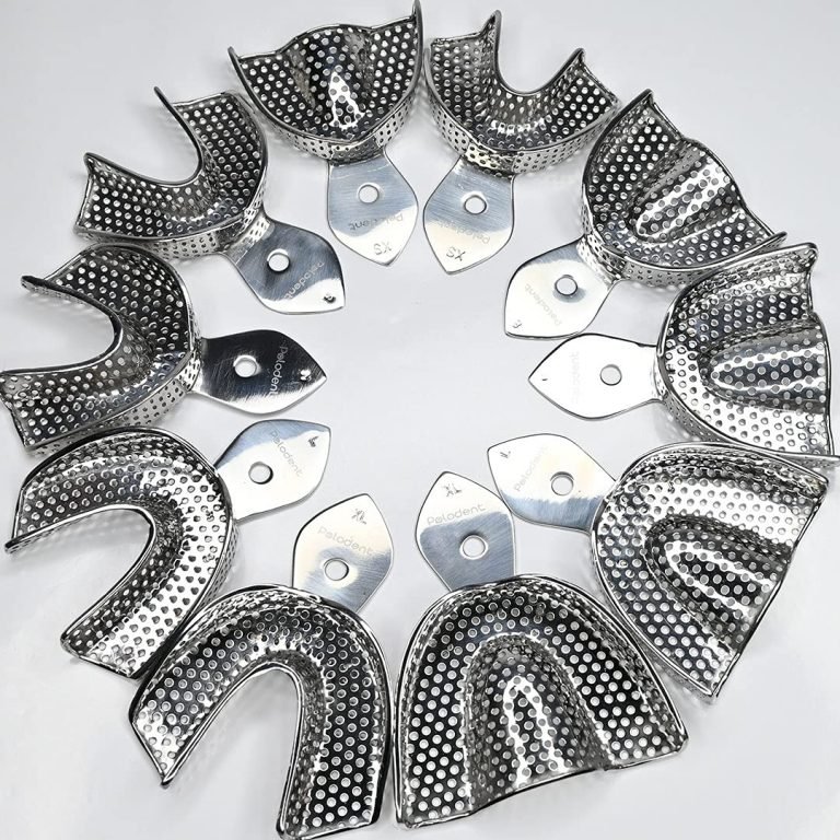 Polodent Dental Impression Trays Dentulous Perforated Kit, Set of 10