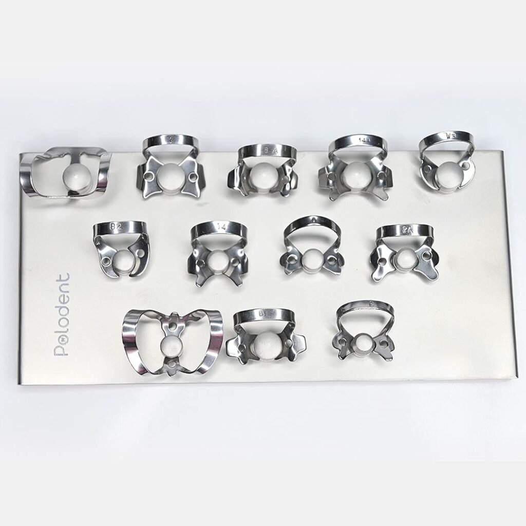 Polodent Rubber Dam Kit With 11 Clamps & Clamp Holders Pyrax Polymars