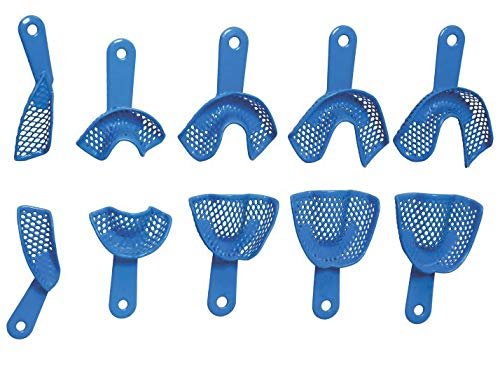 Spancare Heat Mouldable Dental Impression Trays – Set Of 10, Flexible, Blue, Various Sizes